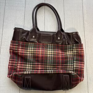 Tommy Hilfiger American Classic Brown Purse Multicolor Plaid